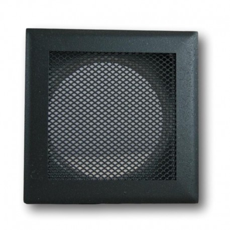 Rejillas Chimeneas Regulable 15x15 en negro con salida de 120mm